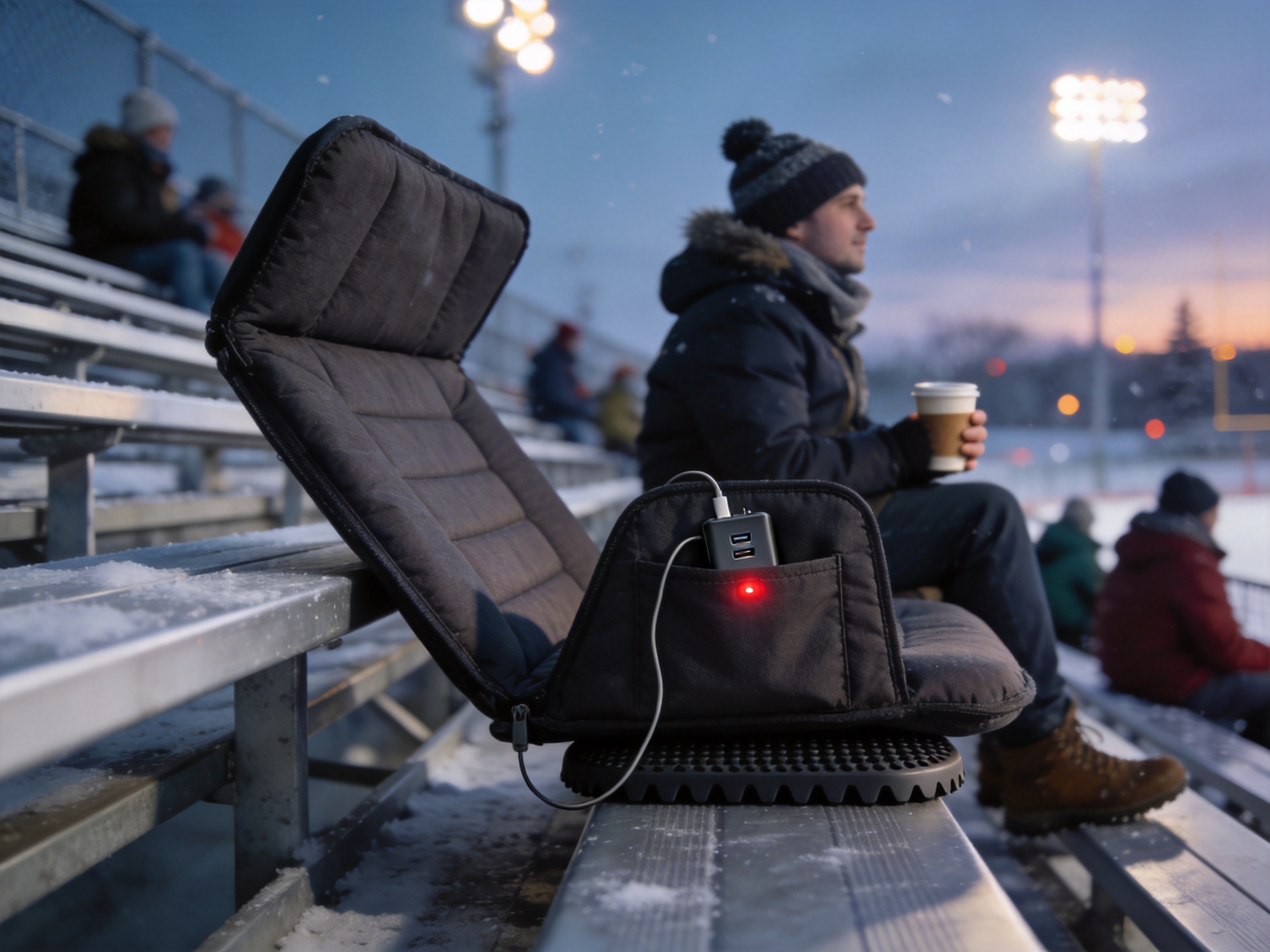 Anti-Slip Outdoor Heated Seat Cushions for Portable Winter Comfort