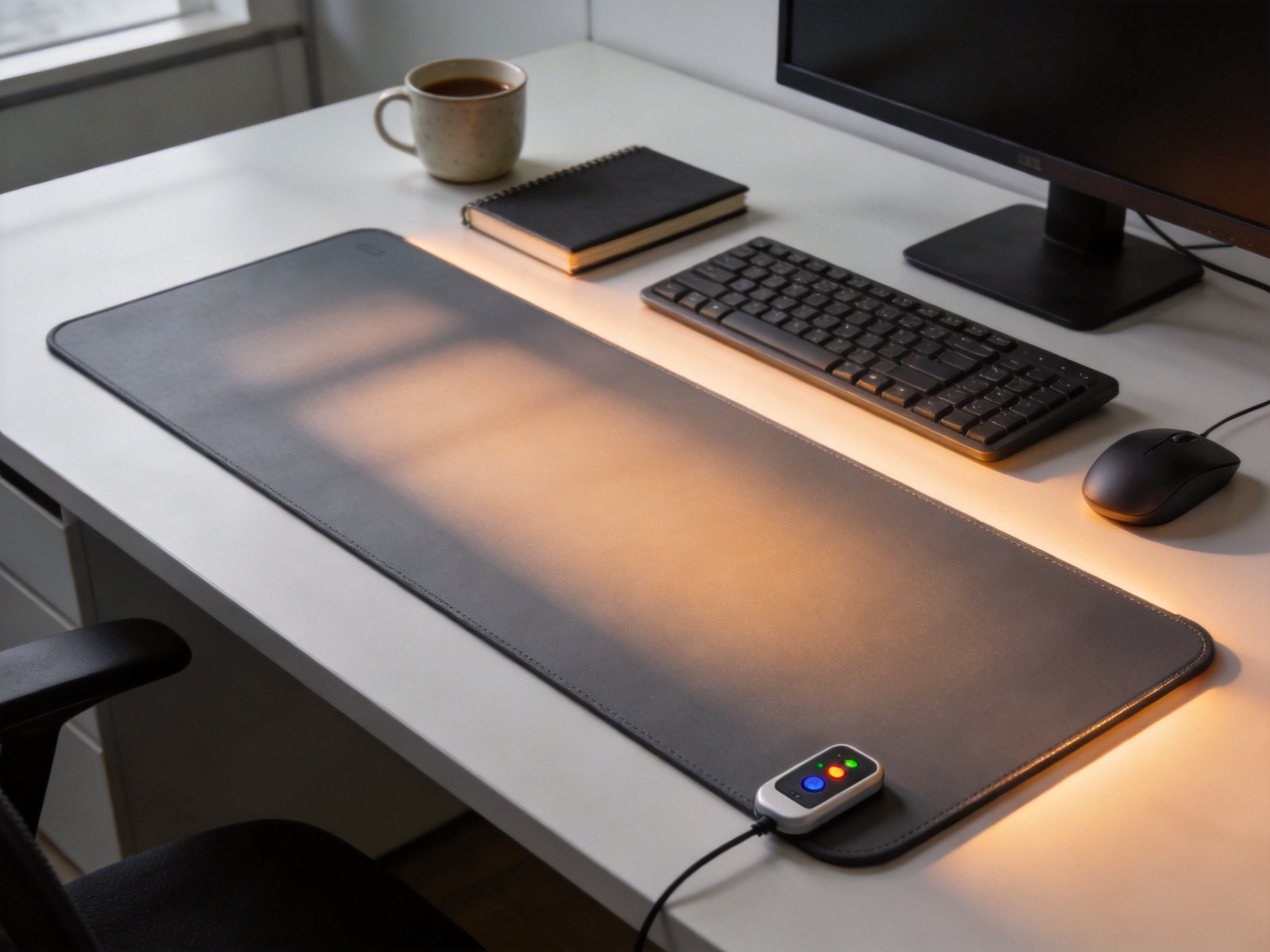 Fun Emoji Heat-Sensitive Desk Mat for Comfortable Modern Workspaces