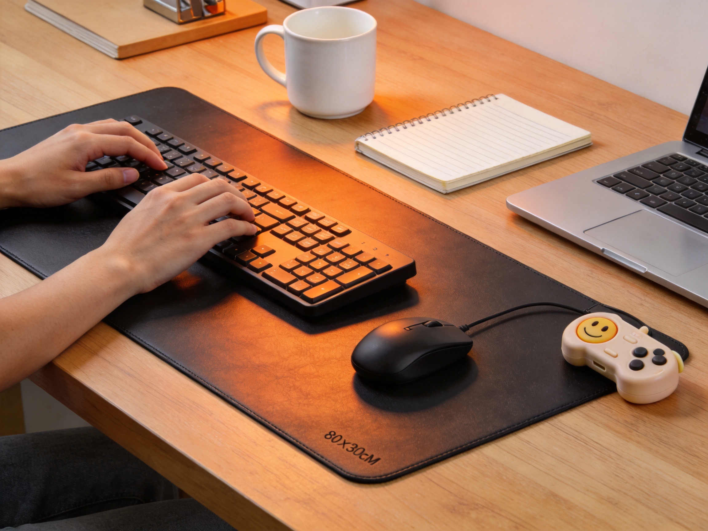 Fun Emoji Heat-Sensitive Desk Mat for Warm, Comfortable Workspaces