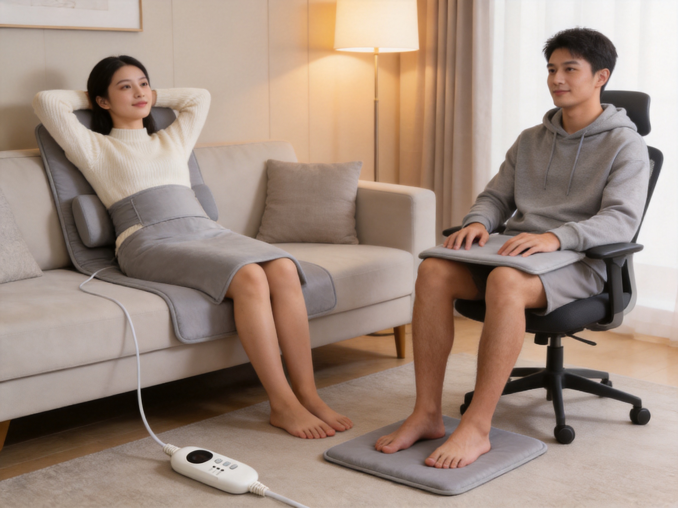 Double Safety Protection Body Warmer Mat for Everyday Home and Office Comfort