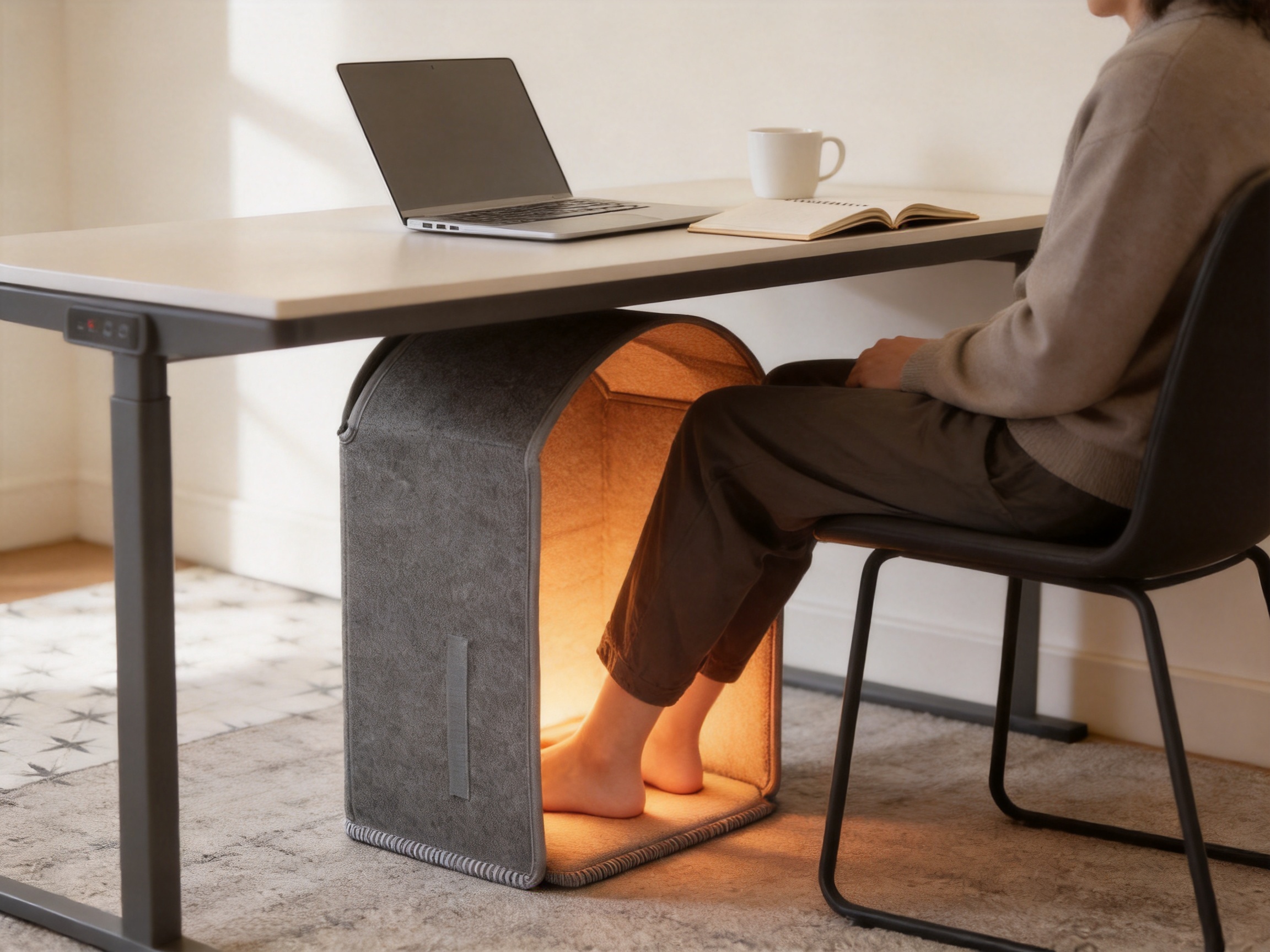 Convenient Folding 5D Heated Enclosure for Safer Under-Desk Warmth